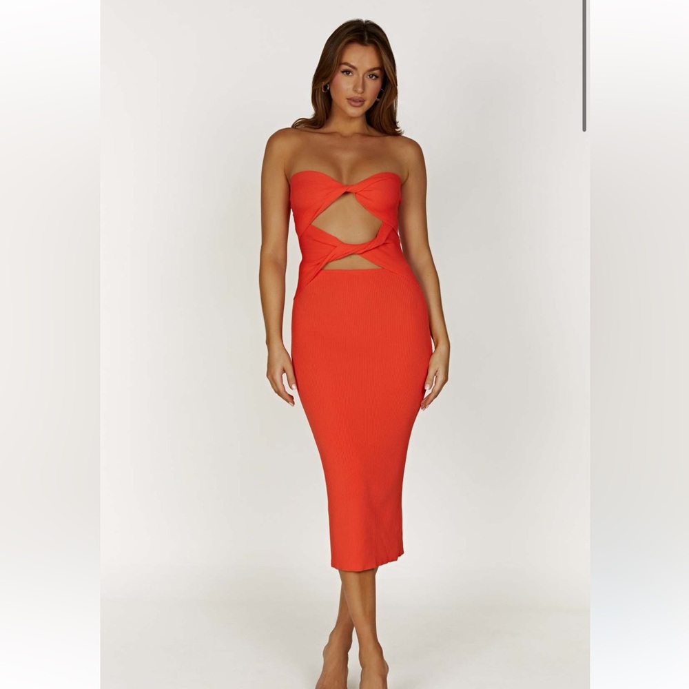 Red meshki dress